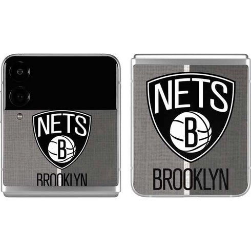 NBA Brooklyn Nets Canvas Galaxy Z Flip4 5G Skin