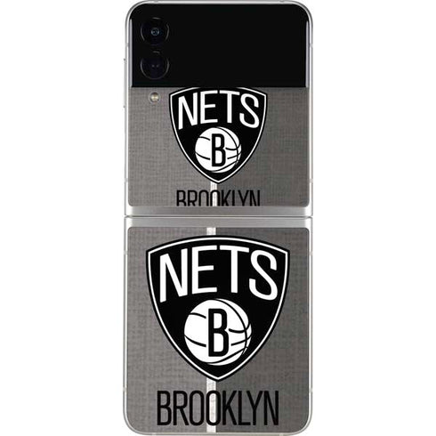 NBA Brooklyn Nets Canvas Galaxy Z Flip4 5G Skin