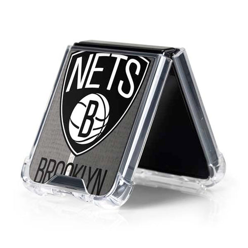 NBA Brooklyn Nets Canvas Galaxy Z Flip5 5G Clear Case