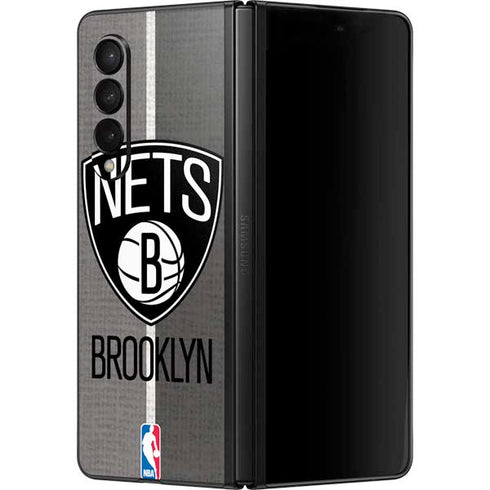 NBA Brooklyn Nets Canvas Galaxy Z Fold3 5G Skin