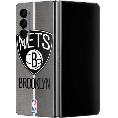 NBA Brooklyn Nets Canvas Galaxy Z Fold4 5G Skin