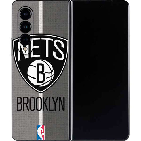 NBA Brooklyn Nets Canvas Galaxy Z Fold4 5G Skin