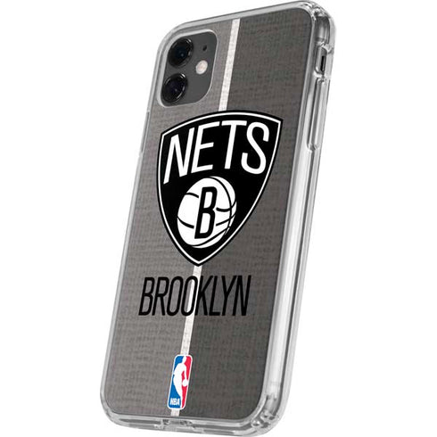 NBA Brooklyn Nets Canvas iPhone 11 Clear Case