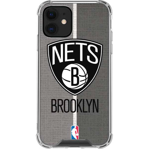 NBA Brooklyn Nets Canvas iPhone 12 Clear Case
