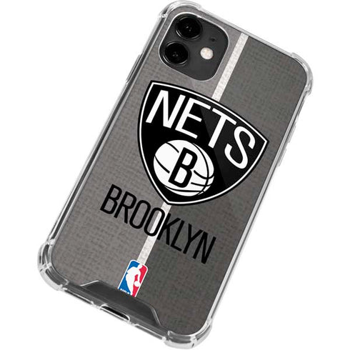 NBA Brooklyn Nets Canvas iPhone 12 Clear Case