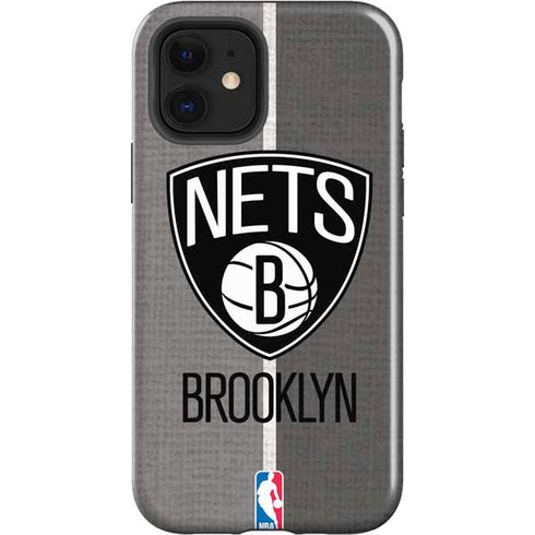 NBA Brooklyn Nets Canvas iPhone 12 Impact Case