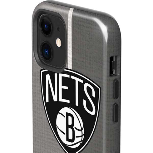 NBA Brooklyn Nets Canvas iPhone 12 Impact Case