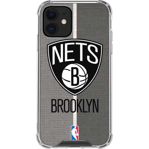 NBA Brooklyn Nets Canvas iPhone 12 Mini Clear Case