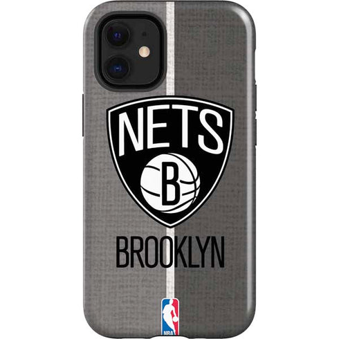 NBA Brooklyn Nets Canvas iPhone 12 Mini Impact Case