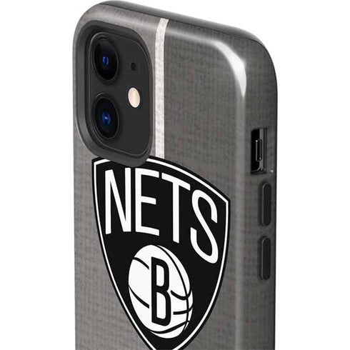 NBA Brooklyn Nets Canvas iPhone 12 Mini Impact Case