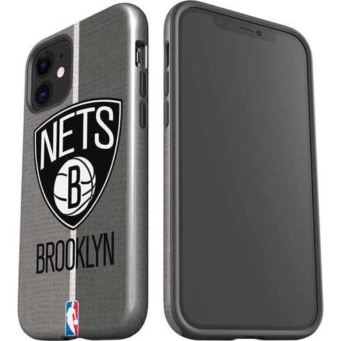 NBA Brooklyn Nets Canvas iPhone 12 Mini Impact Case