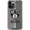 NBA Brooklyn Nets Canvas iPhone 13 Pro Max Clear Case