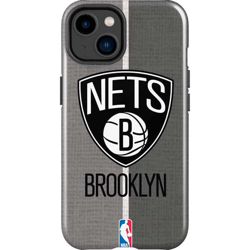 NBA Brooklyn Nets Canvas iPhone 14 Plus Impact Case