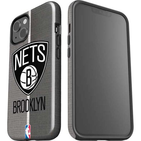NBA Brooklyn Nets Canvas iPhone 15 Plus Impact Case