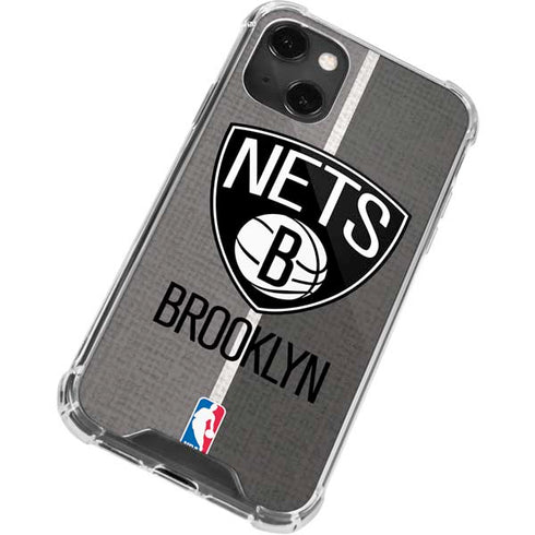 NBA Brooklyn Nets Canvas iPhone 15 Plus Clear Case