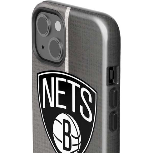 NBA Brooklyn Nets Canvas iPhone 15 Impact Case