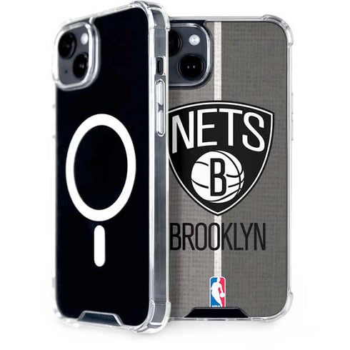 NBA Brooklyn Nets Canvas iPhone 14 Plus MagSafe Case