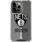 NBA Brooklyn Nets Canvas iPhone 14 Pro Clear Case
