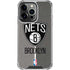 NBA Brooklyn Nets Canvas iPhone 14 Pro Clear Case
