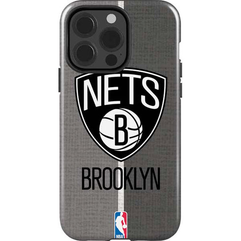 NBA Brooklyn Nets Canvas iPhone 15 Pro Impact Case