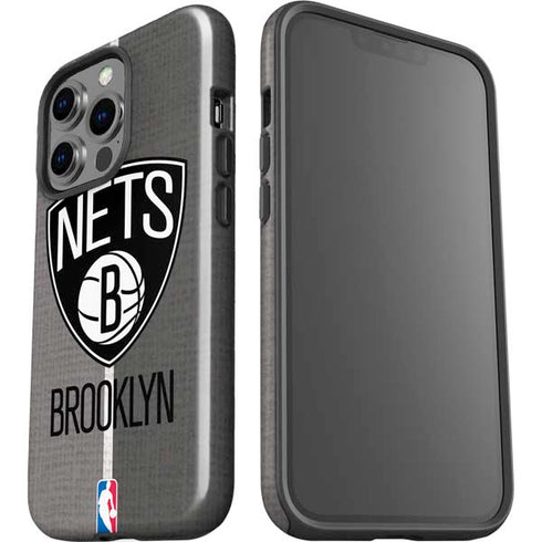 NBA Brooklyn Nets Canvas iPhone 15 Pro Impact Case