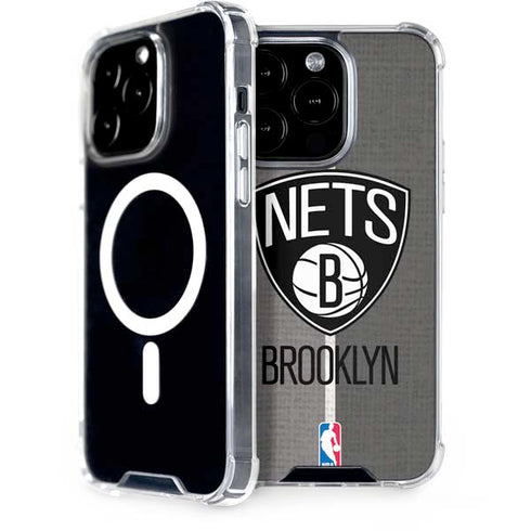 NBA Brooklyn Nets Canvas iPhone 15 Pro MagSafe Case