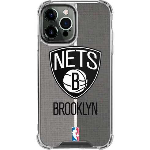 NBA Brooklyn Nets Canvas iPhone 15 Pro Max Clear Case