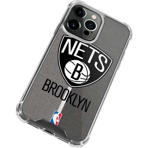 NBA Brooklyn Nets Canvas iPhone 15 Pro Max Clear Case