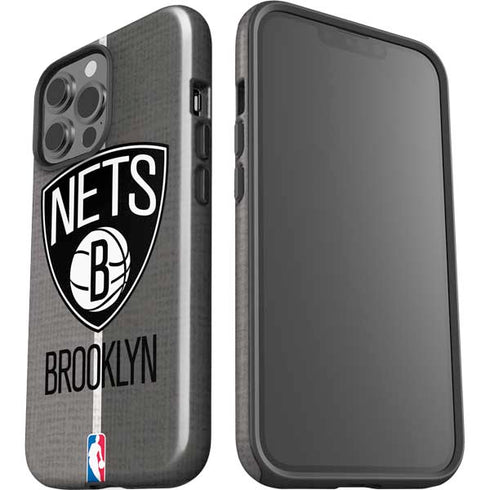 NBA Brooklyn Nets Canvas iPhone 15 Pro Max Impact Case