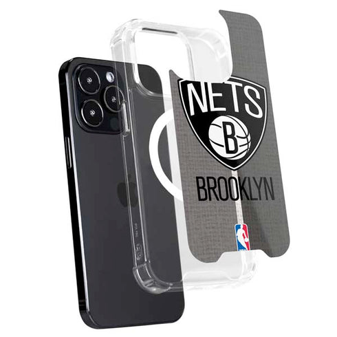 NBA Brooklyn Nets Canvas iPhone 15 Pro Max MagSafe Case