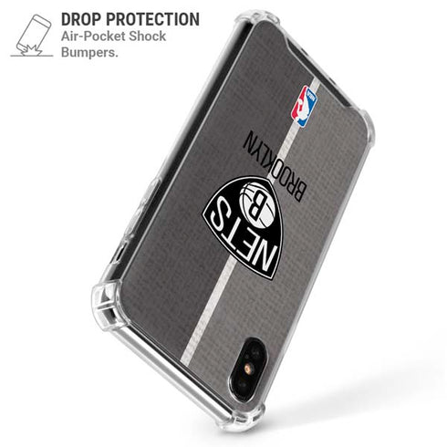 NBA Brooklyn Nets Canvas iPhone XS Max Clear Case
