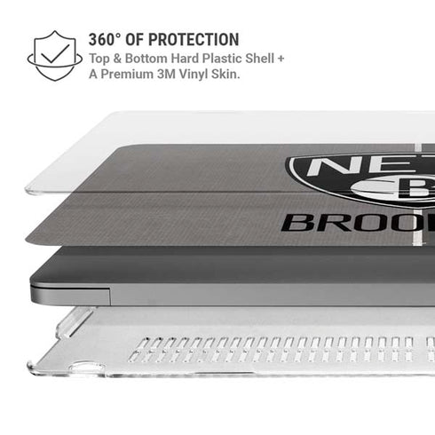 NBA Brooklyn Nets Canvas MacBook Pro 16in (2021-25) Case plus Skin