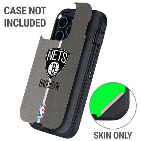 NBA Brooklyn Nets Canvas Otterbox Defender iPhone Skin