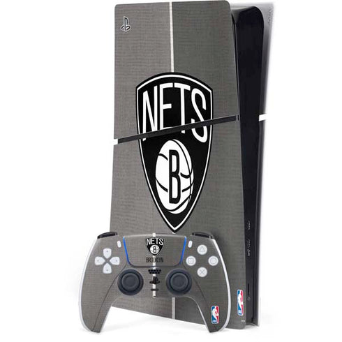 NBA Brooklyn Nets Canvas PS5 Slim Digital Edition Bundle Skin