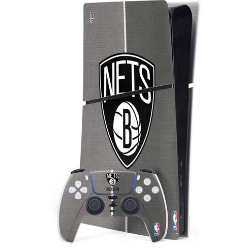 NBA Brooklyn Nets Canvas PS5 Slim Digital Edition Console Skin