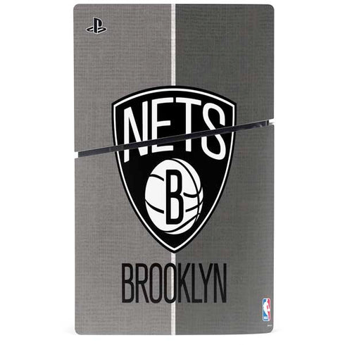 NBA Brooklyn Nets Canvas PS5 Slim Digital Edition Console Skin