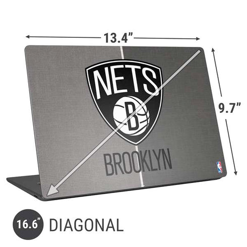 NBA Brooklyn Nets Canvas Universal Laptop 16.6in (13.4 x 9.7in) Skin