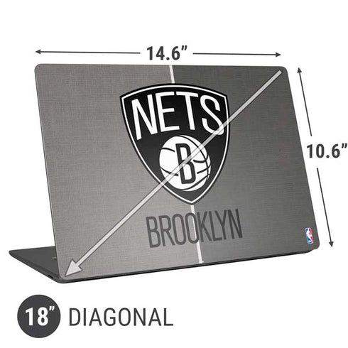 NBA Brooklyn Nets Canvas Universal Laptop 18in (14.6 x 10.6in) Skin