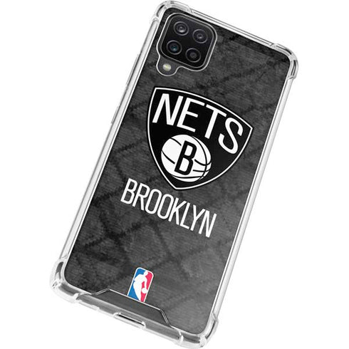 NBA Brooklyn Nets Dark Rust Galaxy A12 Clear Case