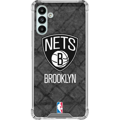 NBA Brooklyn Nets Dark Rust Galaxy A13 5G Clear Case