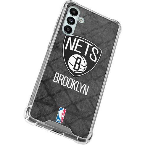 NBA Brooklyn Nets Dark Rust Galaxy A13 5G Clear Case