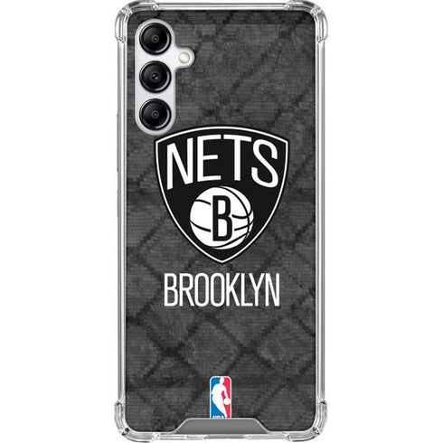 NBA Brooklyn Nets Dark Rust Galaxy A14 5G Clear Case