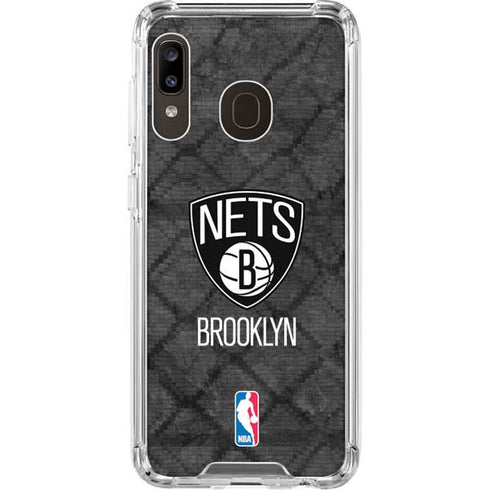 NBA Brooklyn Nets Dark Rust Galaxy A30 Clear Case