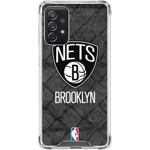 NBA Brooklyn Nets Dark Rust Galaxy A72 5G Clear Case