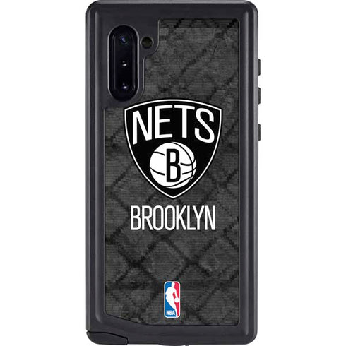 NBA Brooklyn Nets Dark Rust Galaxy Note 10 Waterproof Case