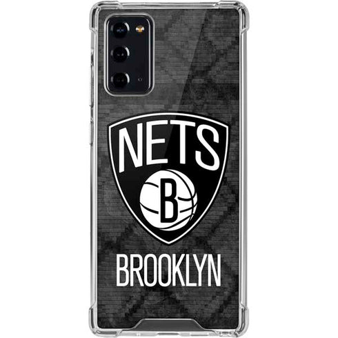 NBA Brooklyn Nets Dark Rust Galaxy Note20 5G Clear Case