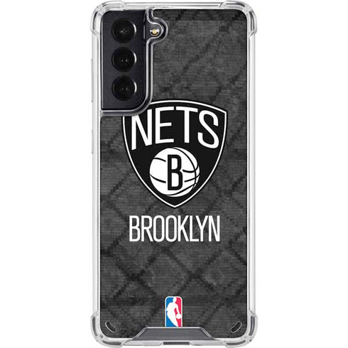NBA Brooklyn Nets Dark Rust Galaxy S21 5G Clear Case