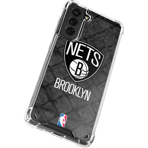 NBA Brooklyn Nets Dark Rust Galaxy S21 Plus 5G Clear Case