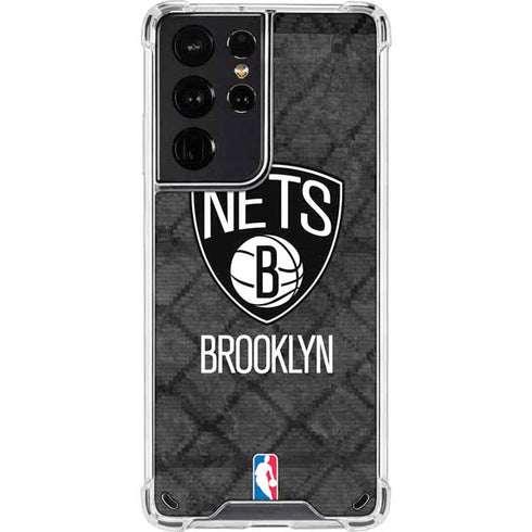 NBA Brooklyn Nets Dark Rust Galaxy S21 Ultra 5G Clear Case