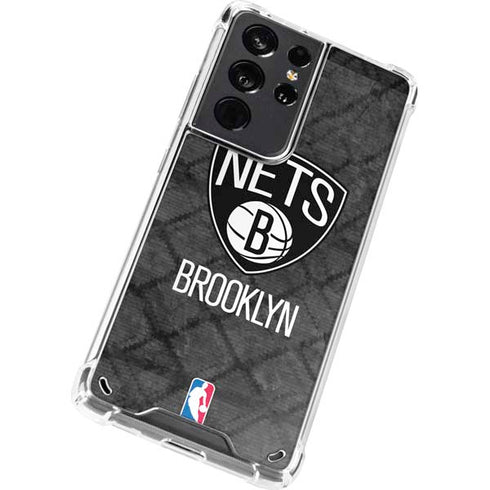 NBA Brooklyn Nets Dark Rust Galaxy S21 Ultra 5G Clear Case